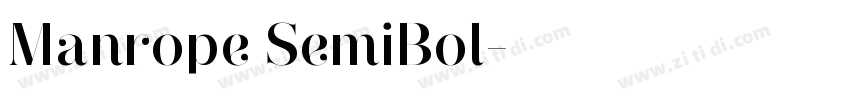 Manrope SemiBol字体转换